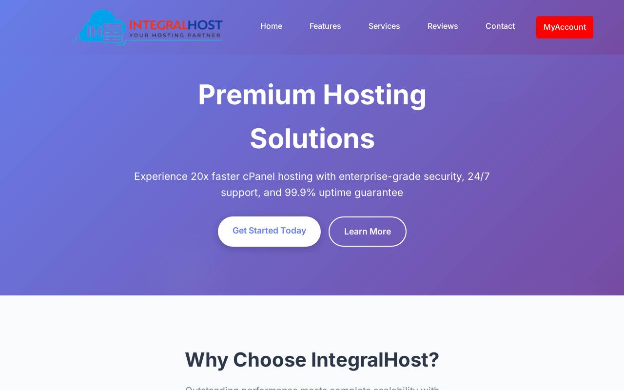IntergralHost 官网截图